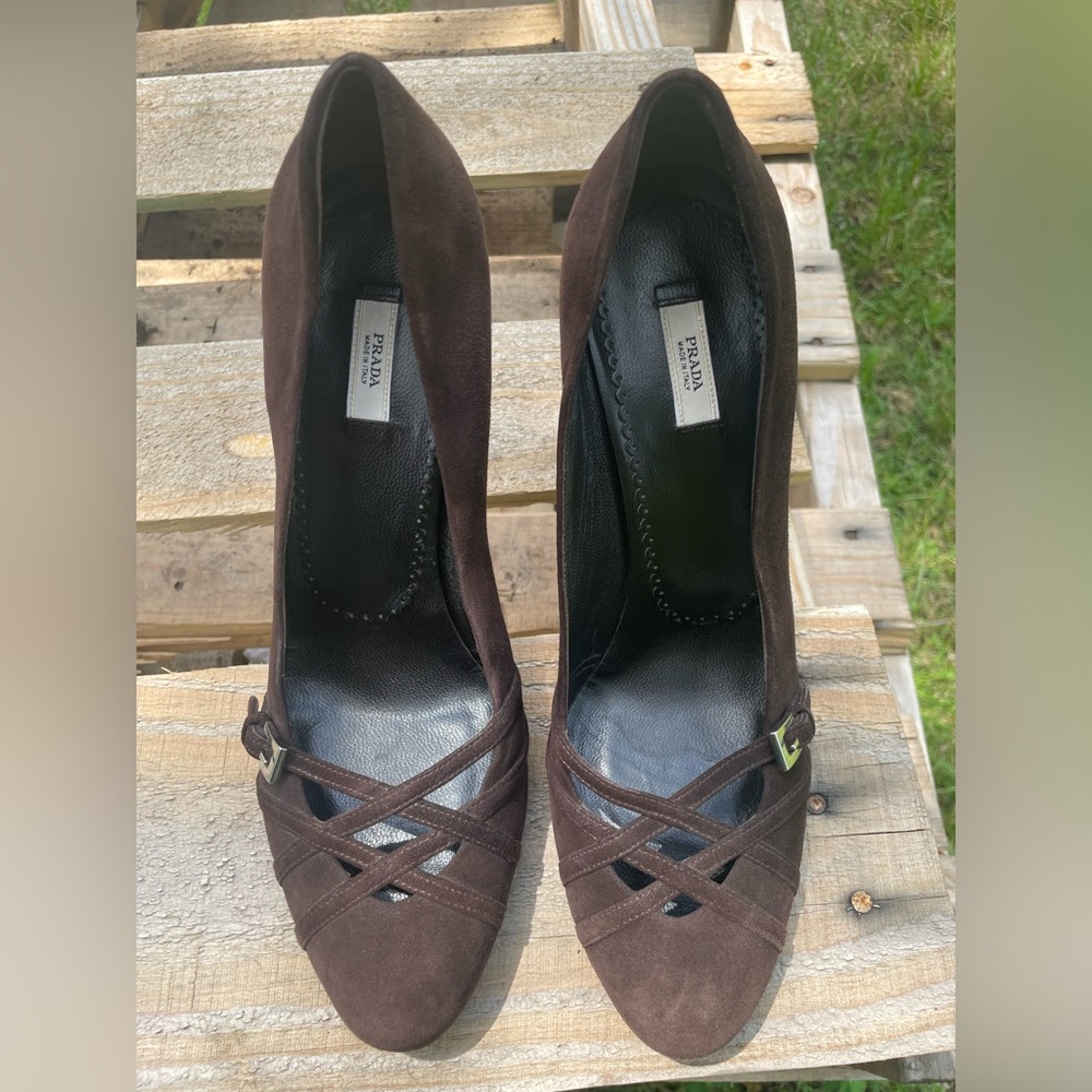 Vintage Y2K Prada Brown Heels